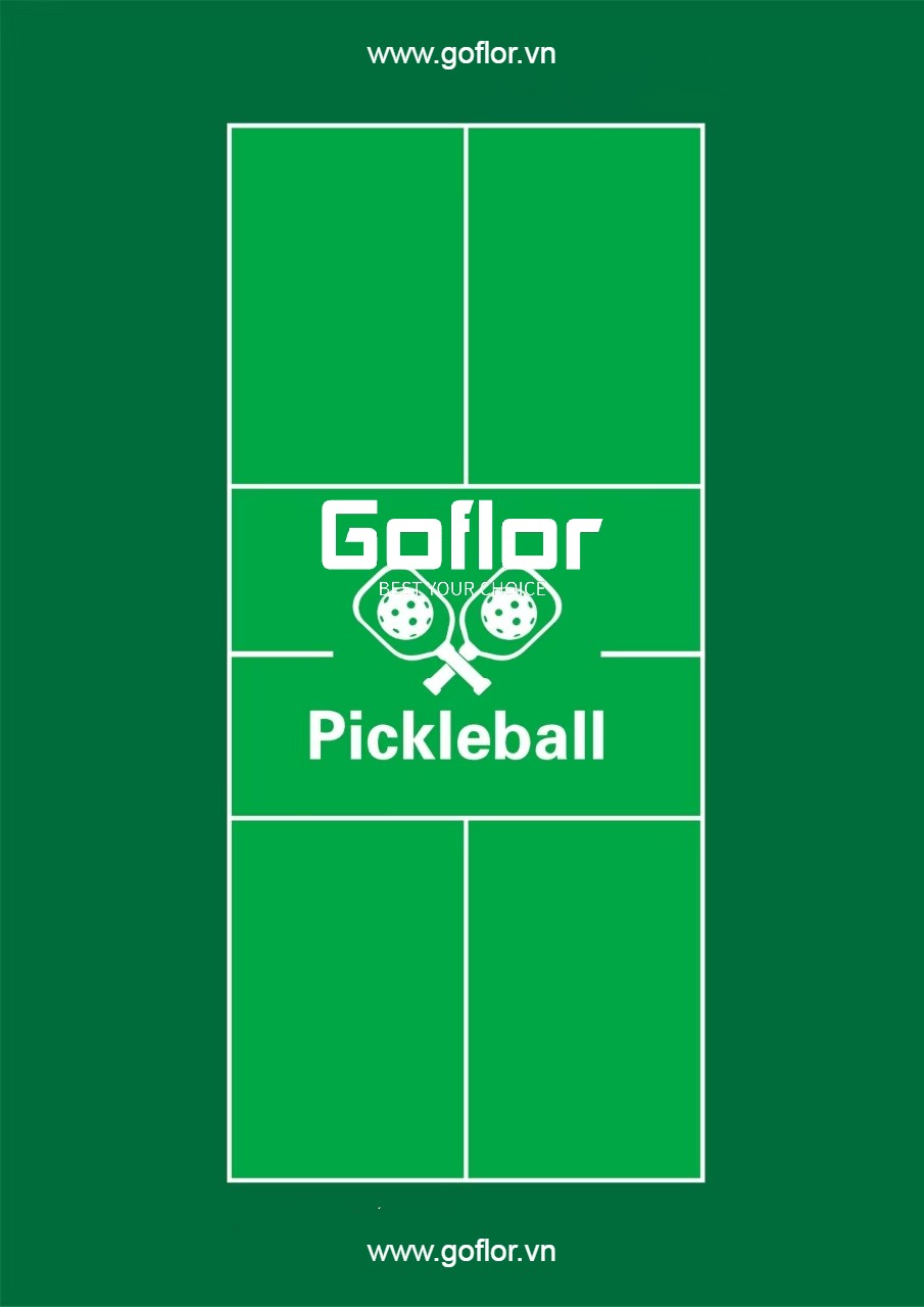 Thảm sân pickleball xanh lá 
